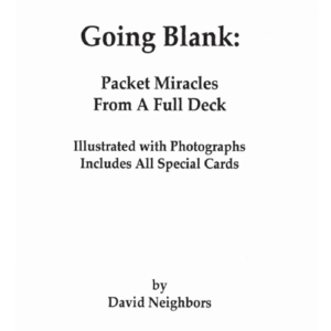 Going Blank - Lecture Notes by Dave Neighbors